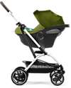 Cybex Eezy S Twist+ 2 Stroller - Plus Version - Nature Green/Green - 360° Rotating Seat - from Birth Lights Strollers