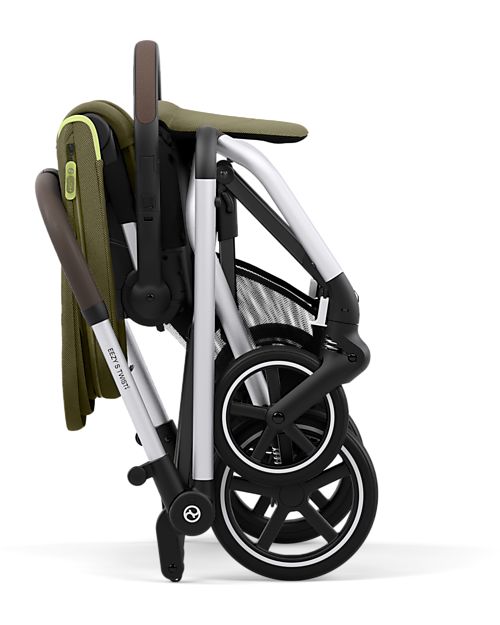 Cybex Eezy S Twist+ 2 Stroller - Plus Version - Nature Green/Green - 360° Rotating Seat - from Birth Lights Strollers
