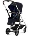 Cybex Eezy S Twist+ 2 Stroller - Plus Version - Ocean Blue/Navy Blue - 360° Rotating Seat - from Birth Lights Strollers