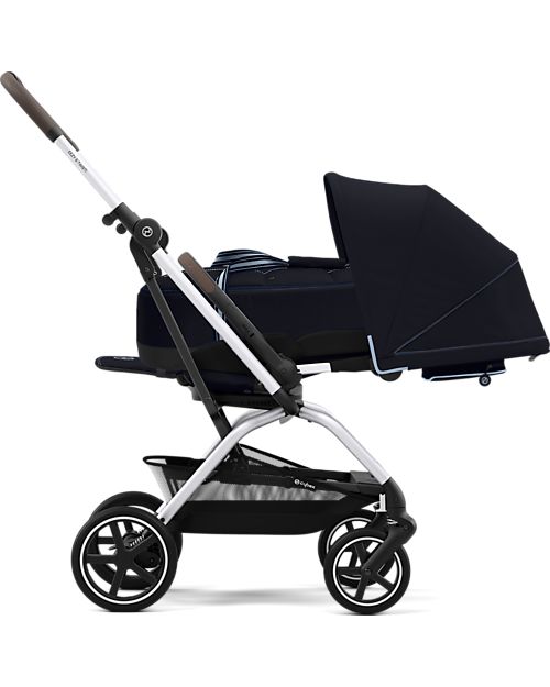 Cybex Eezy S Twist+ 2 Stroller - Plus Version - Ocean Blue/Navy Blue - 360° Rotating Seat - from Birth Lights Strollers