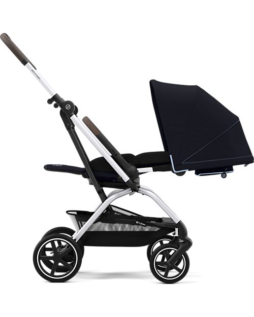 Cybex Eezy S Twist+ 2 Stroller - Plus Version - Ocean Blue/Navy Blue - 360° Rotating Seat - from Birth Lights Strollers