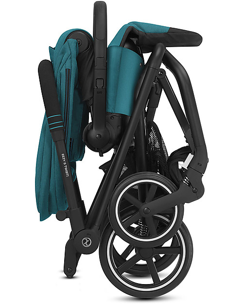 Cybex Eezy S Twist+ 2 stroller - River Blue - 360° Rotating Seat Lights Strollers