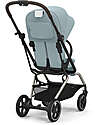Cybex Eezy S Twist+ 2 Stroller - Stormy Blue - Taupe Frame - 360° Rotating Seat Pushchairs