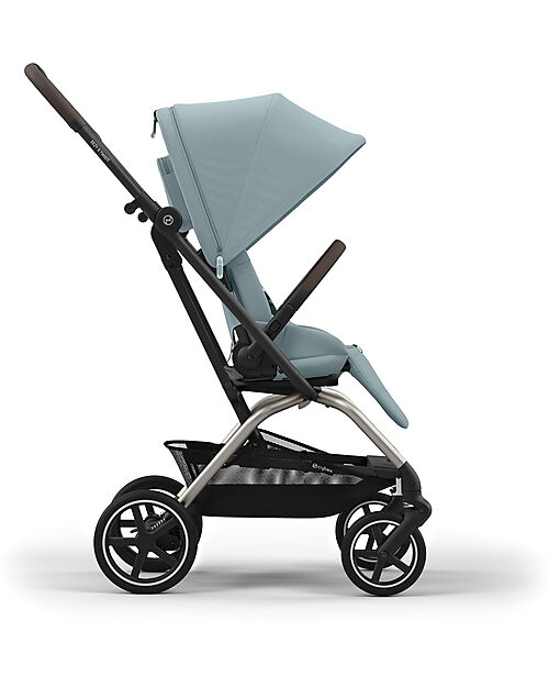 Cybex Eezy S Twist+ 2 Stroller - Stormy Blue - Taupe Frame - 360° Rotating Seat Pushchairs