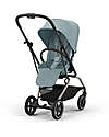 Cybex Eezy S Twist+ 2 Stroller - Stormy Blue - Taupe Frame - 360° Rotating Seat Pushchairs