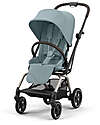 Cybex Eezy S Twist+ 2 Stroller - Stormy Blue - Taupe Frame - 360° Rotating Seat Pushchairs