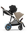 Cybex Electric Stroller E-Gazelle S - Almond Beige - from Birth to 4 Years - Multifunctional Double Pushchairs