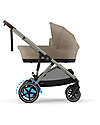 Cybex Electric Stroller E-Gazelle S - Almond Beige - from Birth to 4 Years - Multifunctional Double Pushchairs
