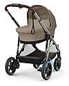 Cybex Electric Stroller E-Gazelle S - Almond Beige - from Birth to 4 Years - Multifunctional Double Pushchairs