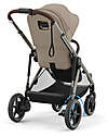 Cybex Electric Stroller E-Gazelle S - Almond Beige - from Birth to 4 Years - Multifunctional Double Pushchairs