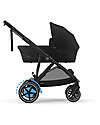 Cybex Electric Stroller E-Gazelle S - Black - from Birth to 4 Years - Multifunctional Double Pushchairs