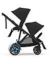 Cybex Electric Stroller E-Gazelle S - Black - from Birth to 4 Years - Multifunctional Double Pushchairs