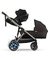 Cybex Electric Stroller E-Gazelle S - Chocolate Brown - from Birth to 4 Years - Multifunctional Double Pushchairs
