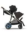 Cybex Electric Stroller E-Gazelle S - Chocolate Brown - from Birth to 4 Years - Multifunctional Double Pushchairs