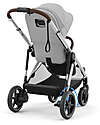Cybex Electric Stroller E-Gazelle S - Mid Grey - from Birth to 4 Years - Multifunctional Double Pushchairs