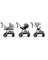 Cybex Electric Stroller E-Gazelle S - Mid Grey - from Birth to 4 Years - Multifunctional Double Pushchairs