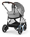 Cybex Electric Stroller E-Gazelle S - Mid Grey - from Birth to 4 Years - Multifunctional Double Pushchairs