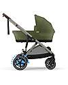Cybex Electric Stroller E-Gazelle S - Moss Green/Khaki - from Birth to 4 Years - Multifunctional Double Pushchairs