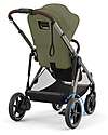 Cybex Electric Stroller E-Gazelle S - Moss Green/Khaki - from Birth to 4 Years - Multifunctional Double Pushchairs
