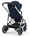 Cybex Electric Stroller E-Gazelle S - Ocean Blue/Navy Blue - from Birth to 4 Years - Multifunctional Double Pushchairs