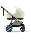 Cybex Electric Stroller E-Gazelle S - Seashell Beige/Light Beige - from Birth to 4 Years - Multifunctional Double Pushchairs