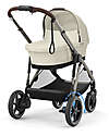 Cybex Electric Stroller E-Gazelle S - Seashell Beige/Light Beige - from Birth to 4 Years - Multifunctional Double Pushchairs