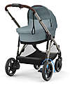 Cybex Electric Stroller E-Gazelle S - Stormy Blue/Light Blue - from Birth to 4 Years - Multifunctional Double Pushchairs