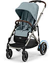 Cybex Electric Stroller E-Gazelle S - Stormy Blue/Light Blue - from Birth to 4 Years - Multifunctional Double Pushchairs