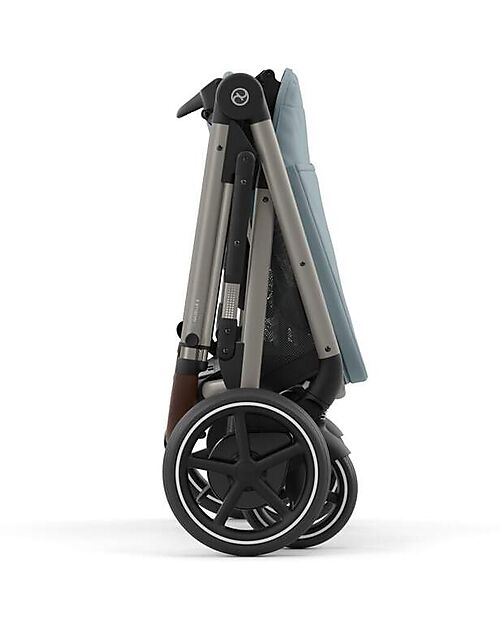 Cybex Electric Stroller E-Gazelle S - Stormy Blue/Light Blue - from Birth to 4 Years - Multifunctional Double Pushchairs