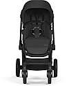Cybex EOS Lux 2-in-1 Stroller with Interchangeable Attachments: From Carrycot to Seat - Black Moon Black - From Birth to 4 Years! Trio and Duo Strollers