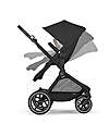 Cybex EOS Lux 2-in-1 Stroller with Interchangeable Attachments: From Carrycot to Seat - Black Moon Black - From Birth to 4 Years! Trio and Duo Strollers