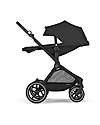 Cybex EOS Lux 2-in-1 Stroller with Interchangeable Attachments: From Carrycot to Seat - Black Moon Black - From Birth to 4 Years! Trio and Duo Strollers