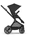 Cybex EOS Lux 2-in-1 Stroller with Interchangeable Attachments: From Carrycot to Seat - Black Moon Black - From Birth to 4 Years! Trio and Duo Strollers