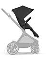 Cybex EOS Lux 2-in-1 Stroller with Interchangeable Attachments: From Carrycot to Seat - Black Moon Black - From Birth to 4 Years! Trio and Duo Strollers