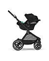 Cybex EOS Lux 2-in-1 Stroller with Interchangeable Attachments: From Carrycot to Seat - Black Moon Black - From Birth to 4 Years! Trio and Duo Strollers