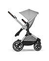 Cybex EOS Lux 2-in-1 Stroller with Interchangeable Attachments: From Carrycot to Seat - Silver Lava Grey - From Birth to 4 Years! Trio and Duo Strollers