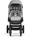 Cybex EOS Lux 2-in-1 Stroller with Interchangeable Attachments: From Carrycot to Seat - Silver Lava Grey - From Birth to 4 Years! Trio and Duo Strollers