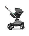Cybex EOS Lux 2-in-1 Stroller with Interchangeable Attachments: From Carrycot to Seat - Silver Lava Grey - From Birth to 4 Years! Trio and Duo Strollers