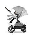 Cybex EOS Lux 2-in-1 Stroller with Interchangeable Attachments: From Carrycot to Seat - Silver Lava Grey - From Birth to 4 Years! Trio and Duo Strollers