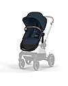 Cybex EOS Lux 2-in-1 Stroller with Interchangeable Attachments: From Carrycot to Seat - Silver Ocean Blue - From Birth to 4 Years! Trio and Duo Strollers