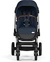Cybex EOS Lux 2-in-1 Stroller with Interchangeable Attachments: From Carrycot to Seat - Silver Ocean Blue - From Birth to 4 Years! Trio and Duo Strollers