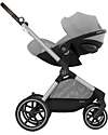 Cybex EOS Lux 2-in-1 Stroller with Interchangeable Attachments: From Carrycot to Seat - Silver Stone Grey - From Birth to 4 Years! Trio and Duo Strollers
