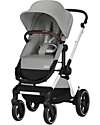 Cybex EOS Lux 2-in-1 Stroller with Interchangeable Attachments: From Carrycot to Seat - Silver Stone Grey - From Birth to 4 Years! Trio and Duo Strollers