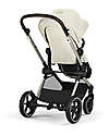 Cybex EOS Lux 2-in-1 Stroller with Interchangeable Attachments: From Carrycot to Seat - Taupe Seashell Beige - From Birth to 4 Years! Trio and Duo Strollers