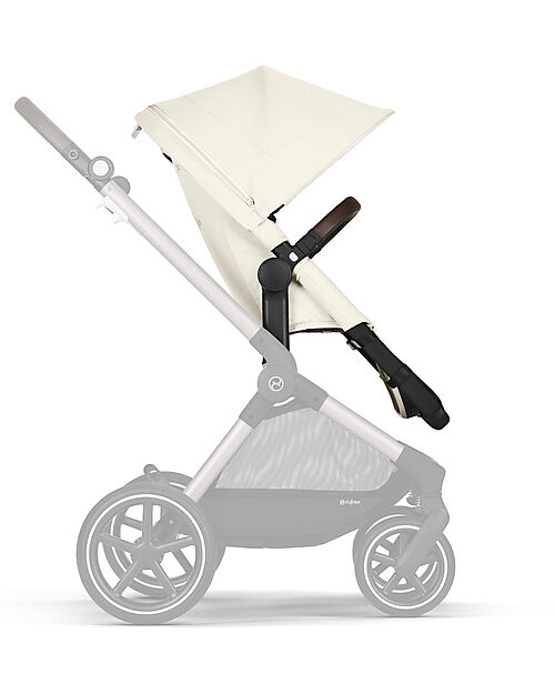 Cybex EOS Lux 2-in-1 Stroller with Interchangeable Attachments: From Carrycot to Seat - Taupe Seashell Beige - From Birth to 4 Years! Trio and Duo Strollers