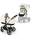Cybex EOS Lux 2-in-1 Stroller with Interchangeable Attachments: From Carrycot to Seat - Taupe Seashell Beige - From Birth to 4 Years! Trio and Duo Strollers