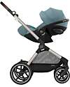 Cybex EOS Lux 2-in-1 Stroller with Interchangeable Attachments: From Carrycot to Seat - Taupe Stormy Blue - From Birth to 4 Years! Trio and Duo Strollers