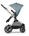 Cybex EOS Lux 2-in-1 Stroller with Interchangeable Attachments: From Carrycot to Seat - Taupe Stormy Blue - From Birth to 4 Years! Trio and Duo Strollers