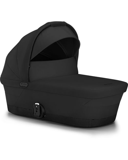 Cybex Gazelle S Carrycot - Moon Black - Comfortable and Easy to Carry Pram Systems