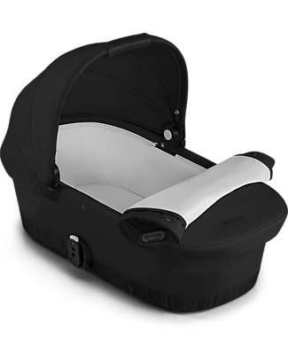 Cybex Gazelle S Carrycot - Moon Black - Comfortable and Easy to Carry Pram Systems